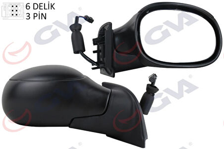 DIŞ DİKİZ AYNASI SAĞ C3 2002 ELEKTRİKLİ ISITMALI KONVEKS 3 FİŞ VM-501ER 8149 FK