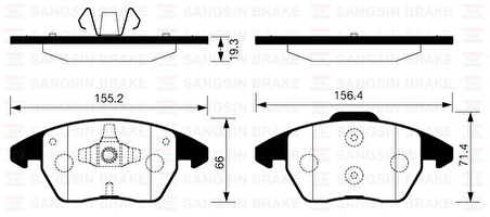 ÖN BALATA P307 2003 207 1.6 2007 308 2007 3008 2009 C4 2004 GDB1605 4252 60 4253 43 WVA23589