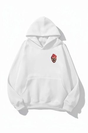 Unisex Yumuşak Dokulu Canım Kedilerim Baskılı Tasarım Oversize 3 İplik Hoodie Sweatshirt