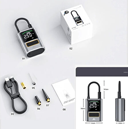 Turbo Şarjlı araç kompresörü digital ekran lastik şişirme pompası Tır Kamyon Otobüs minibüs için