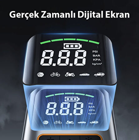 Turbo Şarjlı araç kompresörü digital ekran lastik şişirme pompası Tır Kamyon Otobüs minibüs için