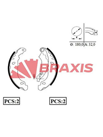ARKA FREN BALATASI PABUC P206 P206+ (T3E) 1.1 1.4 1.4HDI 1.6 1.9D ABS 98