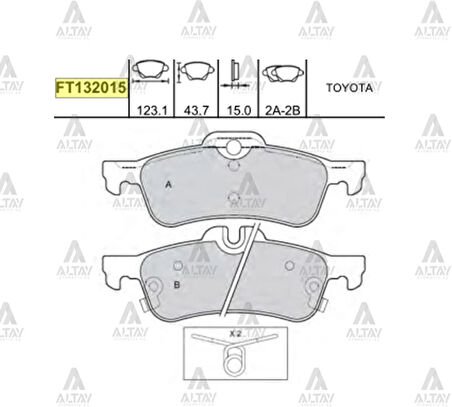 FREN BALATA YARIS 2010-2020 FRANSIZ ÜRETİM / CIVIC 2012-2015 H.B 1.4 BENZİNLİ / 1.6 DİZEL DİSK TİP ARKA 04466 0D010