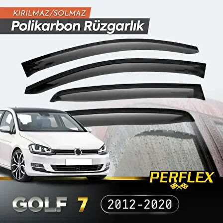 Perflex Polikarbon Kırılmaz Rüzgarlık V2 Düz VW GOLF 7 2012-2020