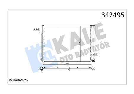 KLIMA RADYATORU BMW E70 F15 E71 F16 64509239992