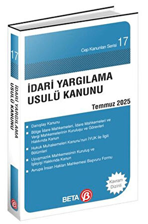 Cep Kanunları Serisi 17 - İdari Yargılama Usulü Kanunu  (Yeni)