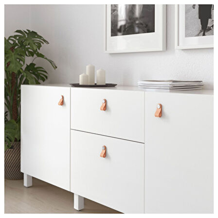 Kulp, tabaklanmış deri, 65 mm, 2 adet