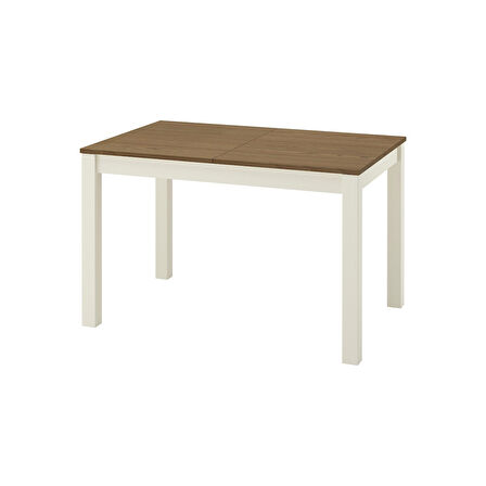 Açılır yemek masası, bej-kahverengi, 4-6 kişilik, 120/170x80 cm