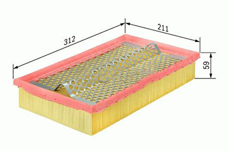 HAVA FİLTRESİ VW SHARAN-SEAT ALHAMBRA-FORD GALAXY 7M0129620A 1017035 95VW9601BC