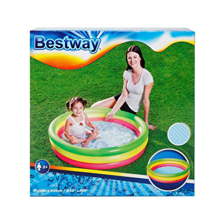 Bestway 3 Bölmeli Çocuk Havuzu 102x25 Cm 51104 