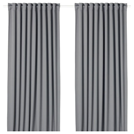 Karartma perde/2 kanat, gri, 145x300 cm