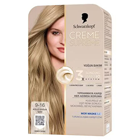 Schwarzkopf Creme Supreme Saç Boyası Küllü Soğuk Sarı 9-16