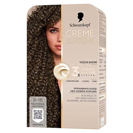 Schwarzkopf Creme Supreme Saç Boyası Küllü Soğuk Açık 6-16