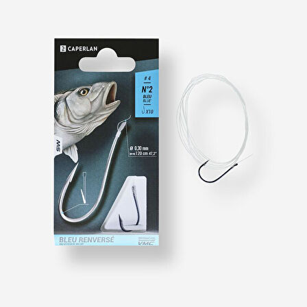 Çapraz Hazır Bağlı Olta İğnesi - Deniz Balıkçılığı - Mavi - SN HOOK - 10