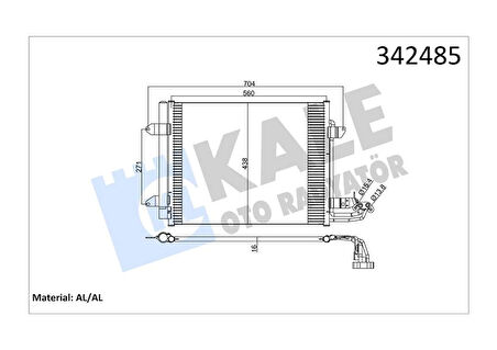 KLİMA KONDENSERİ VW CADDY 3 BOX-ESTATE-TOURAN AL-AL 1T0820411A 1T0820411B 1T0820411C