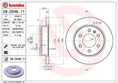 FREN DISKI ARKA MERCEDES SPRINTER B907 B910 2018 ELEKTRONIK PARK FRENI A9104232100 (2 ADET)