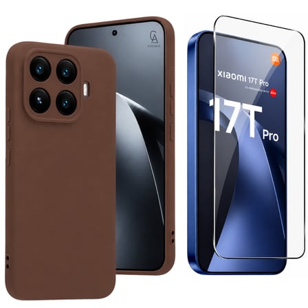 Xiaomi Mi 17T Pro ile Uyumlu Kılıf Esnek Premium Telefon Kılıfı ve Temperli Cam Ekran Koruyucu