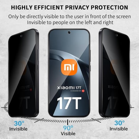 Xiaomi Mi 17T ile Uyumlu Soft Yumuşak Telefon Kılıfı ve Hayalet Privacy Ekran Koruyucu Seti