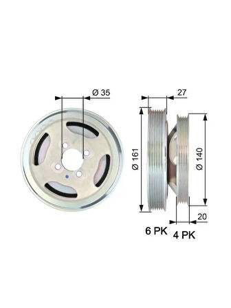 KRANK KASNAGI DOBLO ALBEA FIORINO LINEA 1,3 MULTIJET 16V
