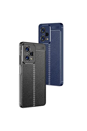 Xiaomi Redmi Note 12 Pro 5g Ile Uyumlu Kılıf Deri Görünümlü Silikon Telefon Kılıfı Kapak