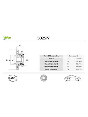 TEKER PORYASI ON ARKA 5 BIJON ABSLI TRANSPORTER T5 T6 1.9 2.0 2.5TDI 03 30X85X45