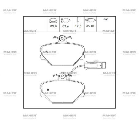 FREN BALATA TEMPRA 1992-1999 / TIPO 1990-2000 FİŞLİ ÖN 5892330