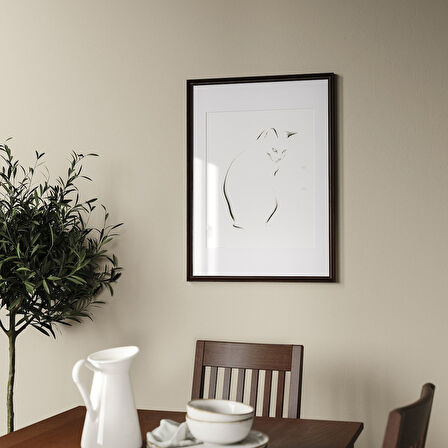 Ahşap çerçeve, meşe görünümlü koyu kahve, 50x70 cm