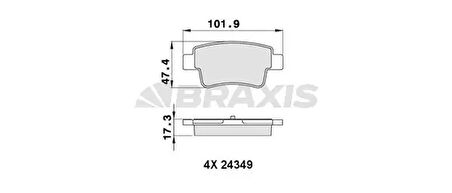 ARKA FREN BALATASI CORSA D GRANDE PUNTO 199 1.3 1.4 1.9 MJET 10 / 05 .1.4 T JET 09 / 07