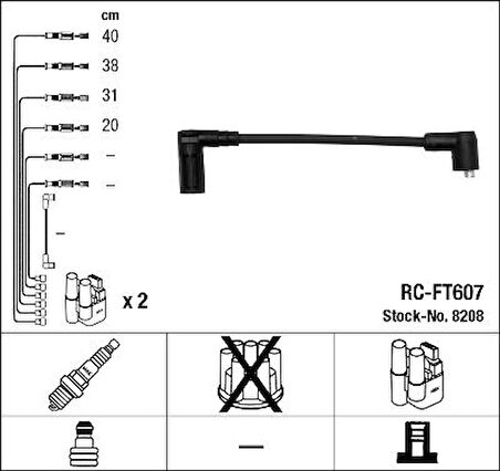 BUJİ KABLOSU FİAT PANDA 0.9 1992-1996 7694366