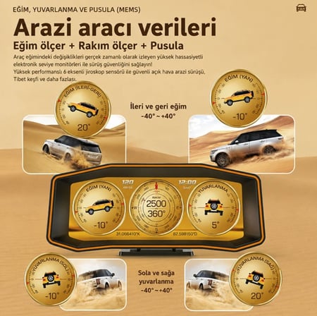 fiat linea punto için Harici digital gösterge Odb ekran arıza göstergesi turbo gösterge hayalet ekran