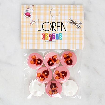 Loren Crafts 8'li Ördek Düğme - 1208