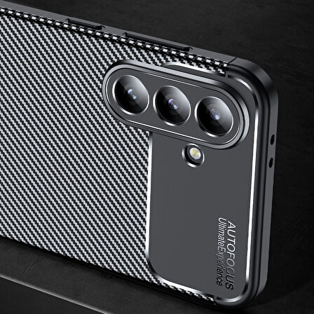 Samsung Galaxy A56 Uyumlu Kılıf Karbon Tasarım Kamera Korumalı Silikon Telefon Kılıfı Kapak
