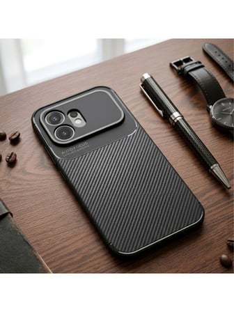 Honor 600 Uyumlu Kılıf Karbon Tasarım Kamera Korumalı Silikon Telefon Kılıfı Kapak
