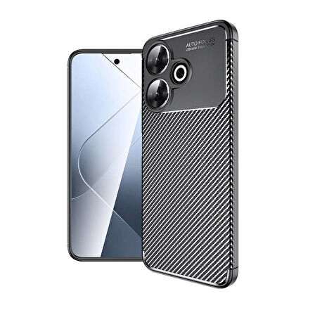 Xiaomi Redmi 13 4G ile Uyumlu Kılıf Focus Karbon Tasarım Telefon Kılıfı Kapak