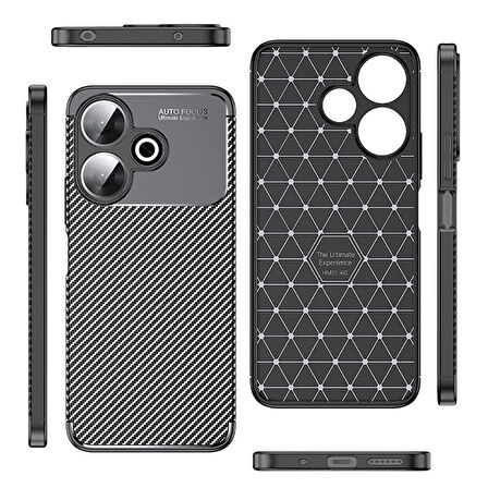 Xiaomi Redmi 13 4G ile Uyumlu Kılıf Focus Karbon Tasarım Telefon Kılıfı Kapak