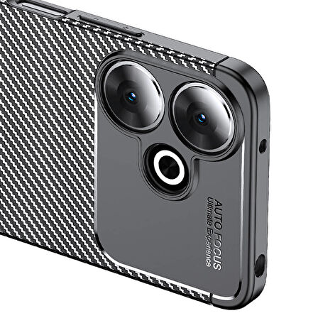 Xiaomi Redmi 13 4G ile Uyumlu Kılıf Focus Karbon Tasarım Telefon Kılıfı Kapak