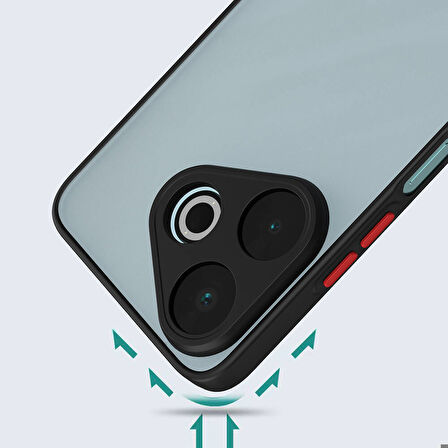 Xiaomi Redmi 13 4G ile Uyumlu Kılıf Arkası Mat Kamera Korumalı Kenarları Renkli Soft Kılıf