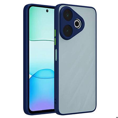 Xiaomi Redmi 13 4G ile Uyumlu Kılıf Arkası Mat Kamera Korumalı Kenarları Renkli Soft Kılıf