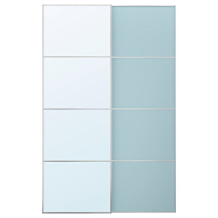 Sürgü kapak, açık yeşil-aynalı cam, 150x236 cm