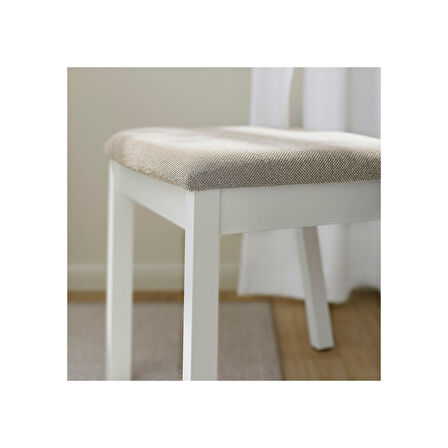 Mutfak masası takımı, kırık beyaz-Fridtuna açık bej, 2 sandalyeli, açılabilir