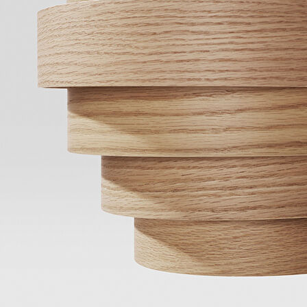 Sarkıt lamba, ağartılmış meşe kaplama-siyah, 40 cm