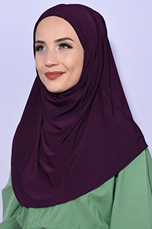 Boneli Pratik Hijab Mürdüm  - Mürdüm