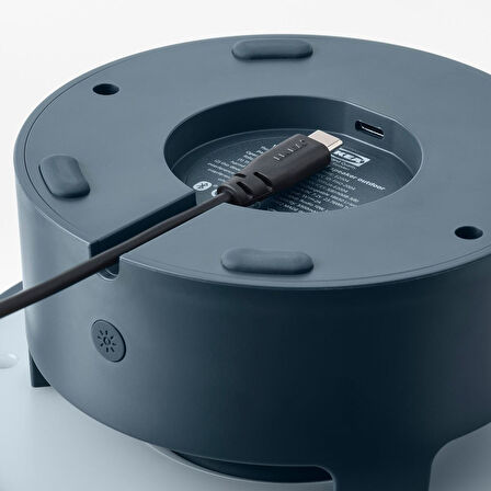 Bluetooth hoparlörlü lamba, mavi