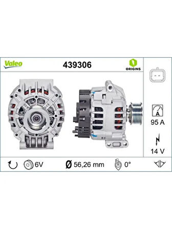 ALTERNATOR 12V 95A CLIO II ESPACE KANGOO LAGUNA