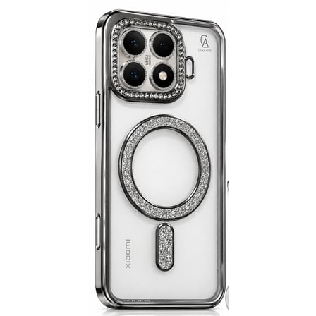 Xiaomi 17T Uyumlu Kılıf Parlak Taşlı Simli M-Safe Telefon Kılıfı Kapak