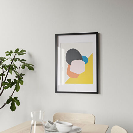 Siyah çerçeve, siyah, 50x70 cm