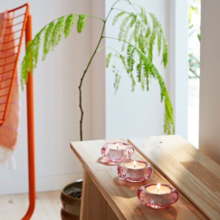 Tealight mumluk, pembe, 3 cm