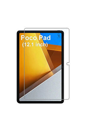 Xiaomi Poco Pad 12.1 inç ile Uyumlu Temperli Kırılmaz Cam Ekran Koruyucu 5 Adet