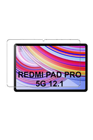 Xiaomi Redmi Pad Pro 12.1 inç ile Uyumlu Temperli Kırılmaz Cam Ekran Koruyucu 5 Adet