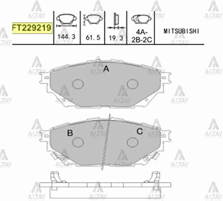 FREN BALATA CANTER FUSO 2006 TFB75 / TFB85 2012 EURO 5 / EURO 6 (8 ADET) ÖN MK585740